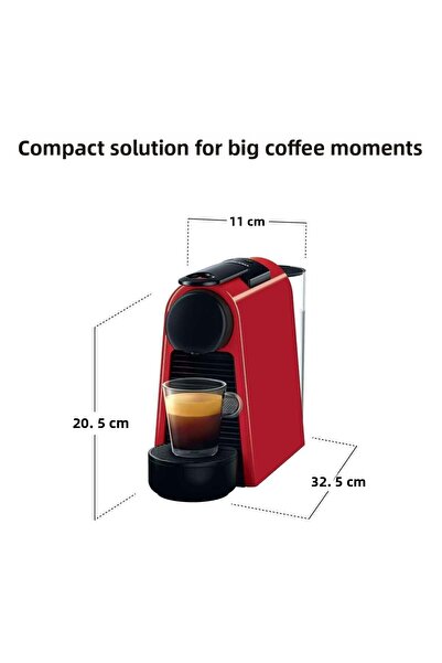Nespresso D30 Essenza Mini Espresso Coffee Machine,Red