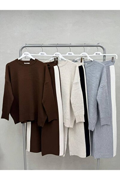 OYERGA MODA Γυναικείο Σετ Λεπτομερείς Στοιχείες Διπλής Γραμμής