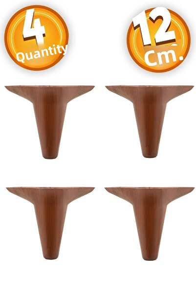 Badem10 Mobilier de lux Aspen Canapea Fotoliu Unitate TV Picior de bază Picioare 12 cm Picior maro (4 buc.)