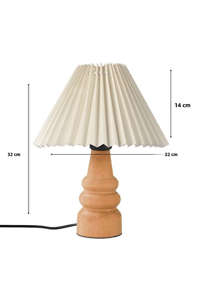 HOMİNG Homing Pangolin Natural Wood Lampshade Pleated 242010
