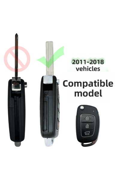 Mavi Keys Husă de protecție pentru chei din fibră de carbon cu 3 butoane pentru Hyundai i20 Accent Sonata 2011-2018