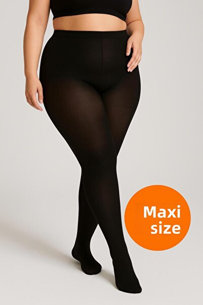 DÜVEN Ciorapi negri de dimensiuni mari Micro 40 Den, sezonier, maxi, mat, grosime medie