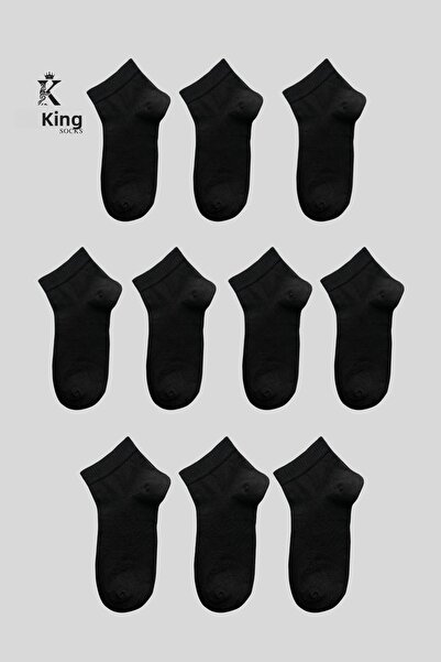 KRAL SOCKS Жени - мъже (10 ЧИФТА) Икономични чорапи с обикновен модел с дължина до глезена