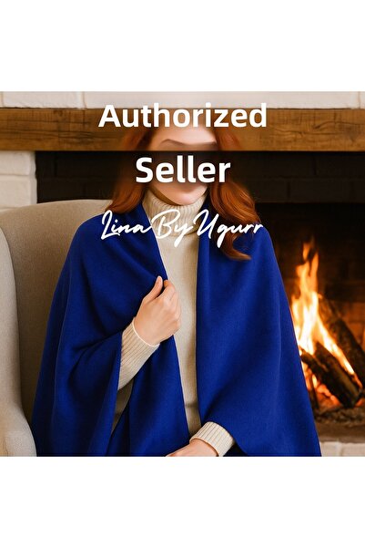 LinaByUgurr μπλε κοβαλτίου Χωρίς φούντες 70cm Παχύ χειμωνιάτικο σάλι ώμου από φλις Σάλι με απαλή υφή Καφέ Εστιατόριο Ξενοδοχείο κ.λπ.