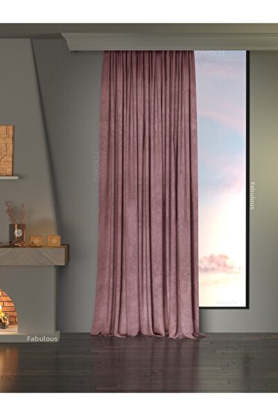 FAVOLLİ Textura catifea Lavanda Roz Culoare Insulă Fundal Cortina Extrafor Gathered Dream Series