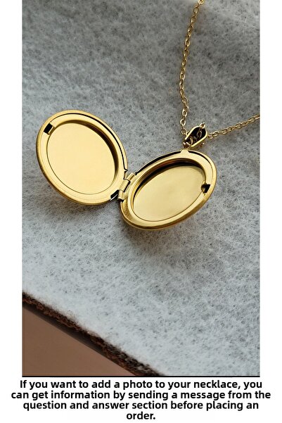 Satürn Silver Kuyumculuk قلادة فولاذية مع صورة - غطاء قابل للفتح من الداخل، ا...