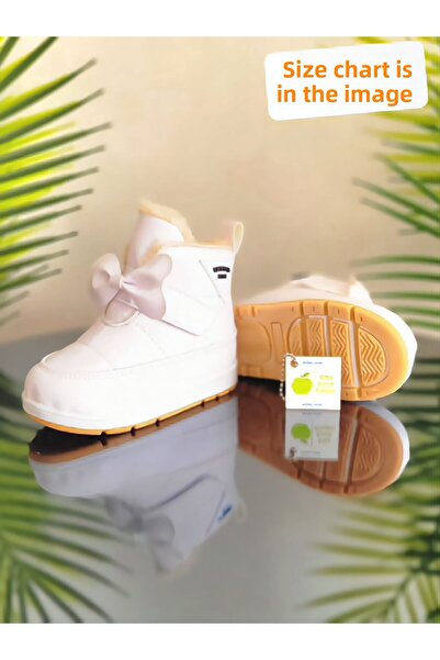 elma bebe Βρεφικές παιδικές χειμερινές μπότες με ανατομική μάλλινη γούνα και Velcro - Ο πίνακας μεγεθών είναι η τελευταία εικόνα