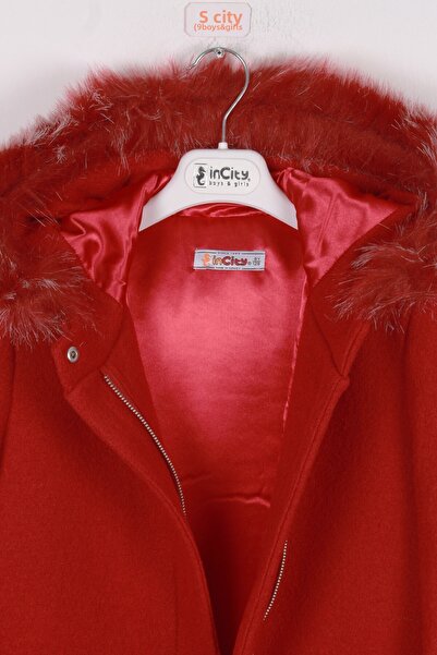 incity Girl's Wool Stamp Coat