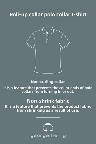 George Henry Πακέτο με 3 ανδρικά μπλουζάκια πόλο με λαιμόκοψη χωρίς συρρίκνωση από βαμβακερό ύφασμα Slim Fit