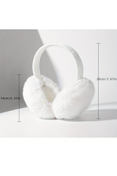 Melodi Scarf Λευκή μαλακή βελούδινη χειμερινή ωτοασπίδα - Προστατευτικό θερμότερο αυτί από το κρύο