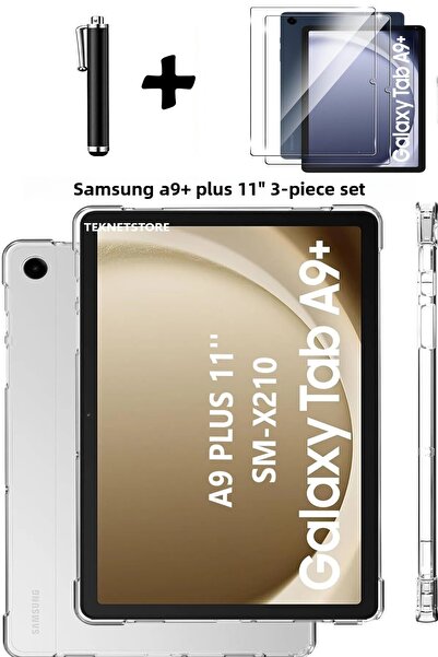 TEKNETSTORE Samsung Galaxy Tab A9 Plus 11 Inch Tablet Case Silicone Screen Protector Touch Pen Set