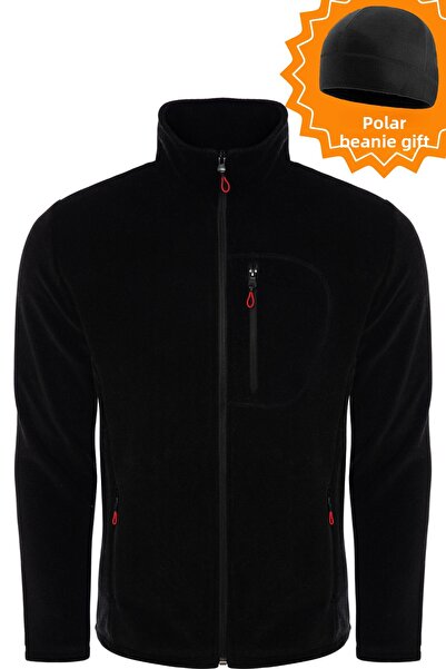 GHASSY CO. Men's Pro Windproof 5-Pocket Outdoor Full Zipper Fleece Jacket