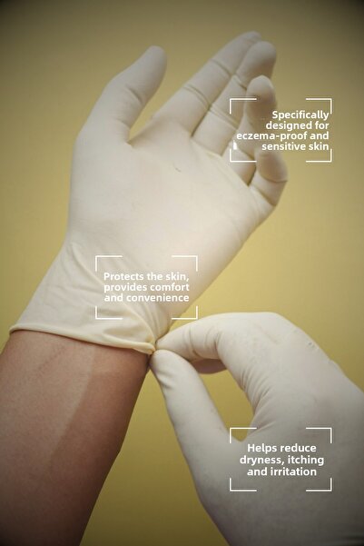 CREADERM Cotton Protective Gloves - 100% Cotton - Eczema Gloves - 2 Pieces