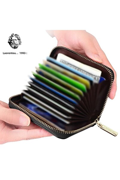 Laorentou Venezia Genuine Leather Men's Wallet Made in Italy - Men's Card Holder