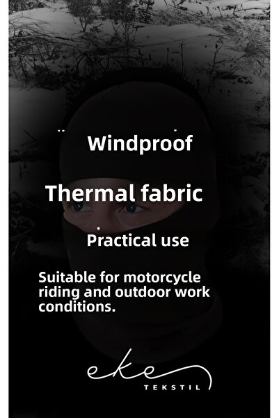 Eke Tekstil Unisex termální fleecová sněhová maska