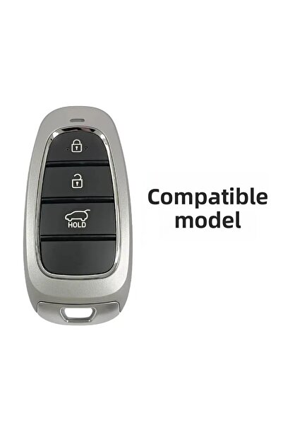 Luxe Aksesuarr Husă pentru Hyundai Sonata -Tucson - Santefe - 2022+ Smart 3 butoane din fibră de carbon pentru protecția cheii