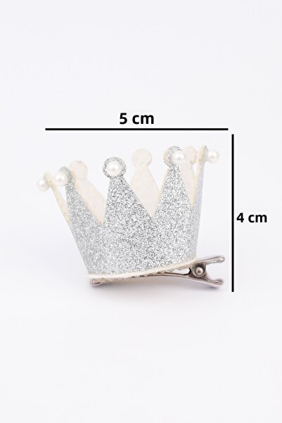 Le Mabelle Silver Pearl Detailed Queen Girl's Clip Buckle