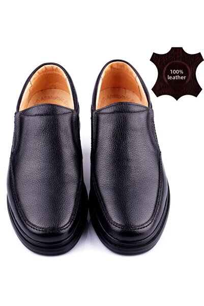 DETECTOR Ortopedická pánská obuv z pravé kůže – každodenní použití, vnitřní a vnější – Detekční pánská každodenní ortopedická obuv w