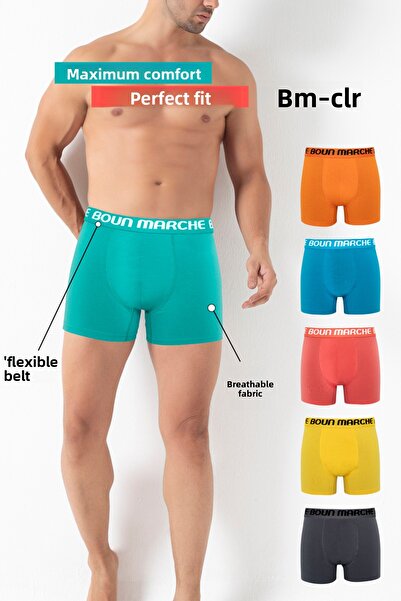 BOUN MARCHE Ανδρικό Boxer Lycra Premium Κουτί 6 τεμαχίων BORIS