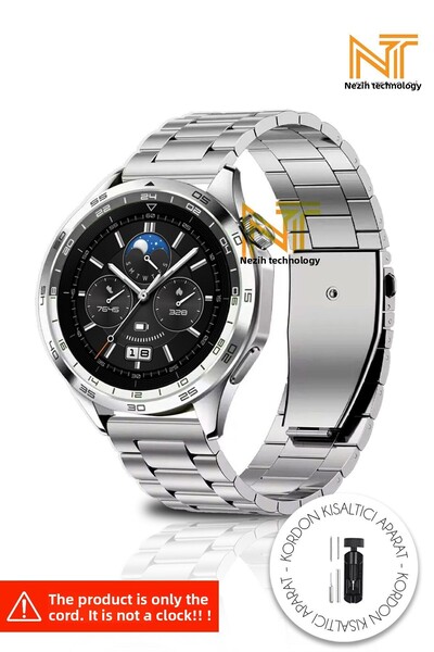 Nezih Case ساعة هواوي GT بسوار معدني من الفولاذ المقاوم للصدأ 46 ملم - GT2/GT...