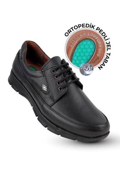 KAPTAN JUNIOR Orthopedic Heel Massage Leather Winter Men's Shoes