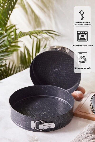 Emsan مجموعة دائرية مكونة من 2 قالب كيك سبرينغ فورم