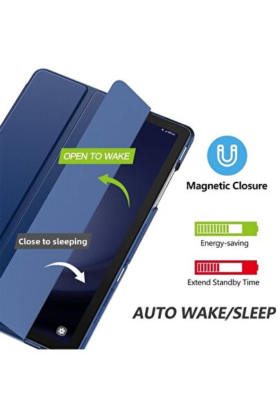 UnDePlus Samsung Galaxy Tab A9 8.7Inch Compatible Case New Pu Leather Smart Stand Case with Sleep Mode X110 X115 X117