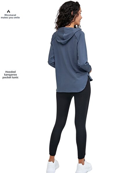 missmaral Anthracite/Black Women's Tracksuit Set - Sports Tunic and Slim Fit Leggings 3060