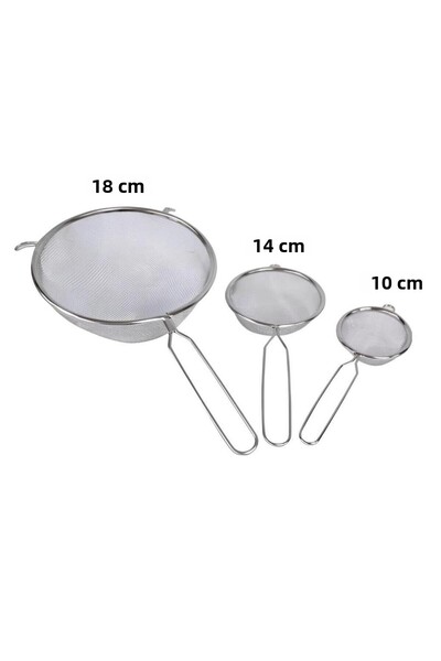 Penguen Stainless Steel Wire Strainer 3 Pieces 1730