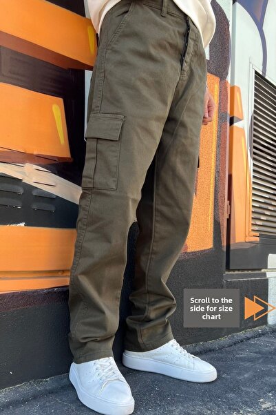 ElitWear Ανδρικό παντελόνι Cargo Pocket Gabardine Baggy