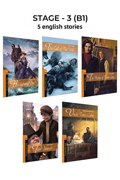 Kapadokya Yayınları English Story B1 (Stage 3) Level 5 Set of 5 with Audio Li...