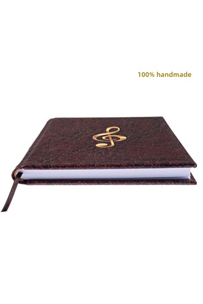 BİDEFTER Piano Note Book (g Major) 100% Handmade, Hand Sewing, 2026 Collection – Artistic Leather – A/5