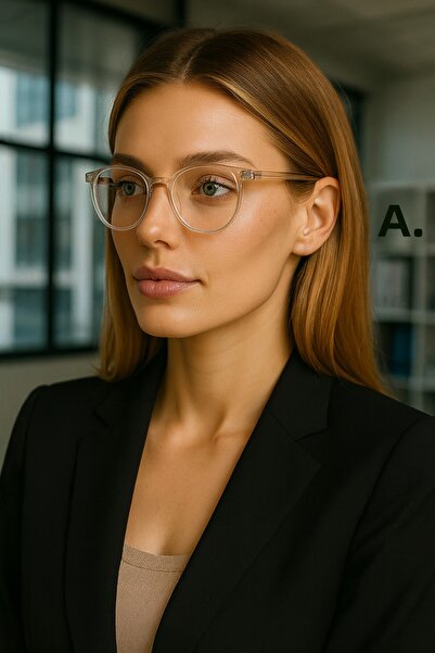 Eyesofia Petts Unisex Transparent Colorful Blue Block Blue Light Filter Glasses