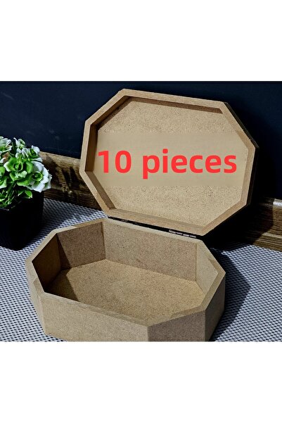 Tekir Store evinizi güzelleştirin Wooden Octagonal Rectangular Student Box Mu...