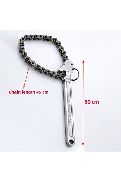 Badem10 Chain Filter Removal Wrench Durable Steel Body Oil and Water Filter Opening Tool