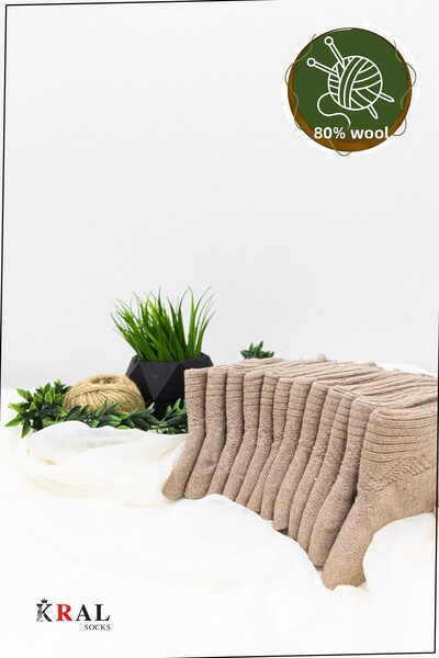 Miss Lana Ladies Socks Чорапи 12 чифта Зимни вълнени чорапи Агнешка вълна Специална агнешка вълна Термопредвидени за жени