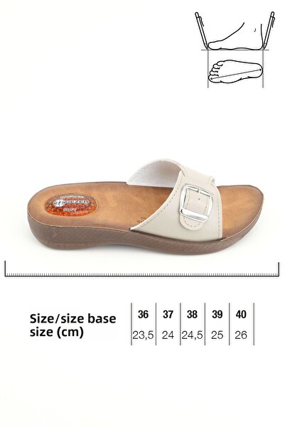 GEZER Γυναικείες παντόφλες φτέρνας σε μπεζ τζελ