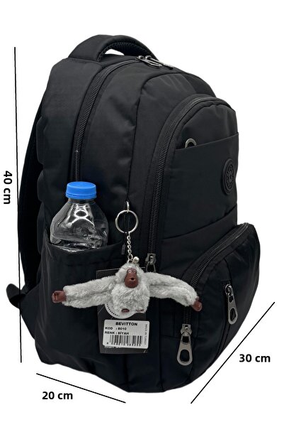 Bevitton First School Bag Set of 3 Unisex Children's Primary School Bag Bvt-8010 Black