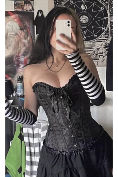 nuriçgiyim Викториански винтидж готически корсет бюстие