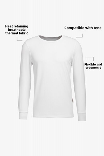 AC&Co / Altınyıldız Classics Ανδρικό αναπνεύσιμο θερμικό λευκό κανονική εφαρμογή, ελαστικό εσώρουχο κανονικής κοπής