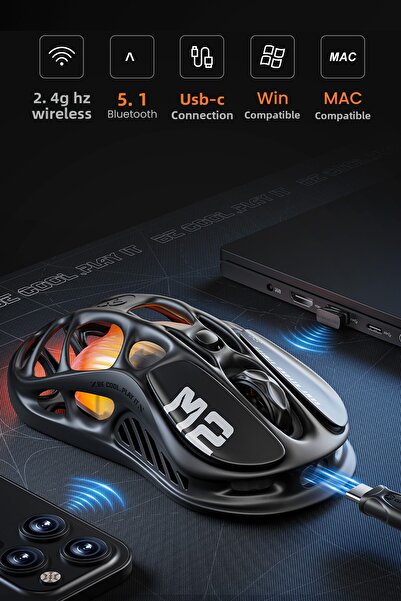 Gravastar GravaStar Mouse Mercury M2 :PAW3395, 26000 DPI, 650 IPS, 82 hrs battery, 1.5-hr charge, gaming-ready