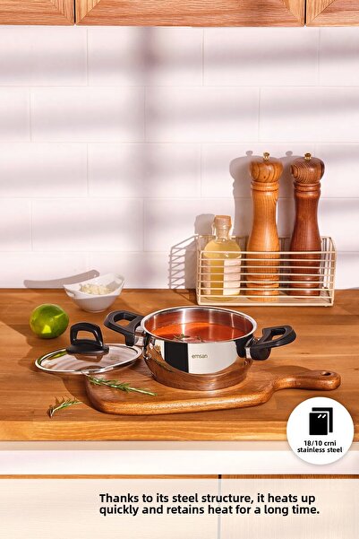 Emsan Aren 8 Piece Steel Pot Set