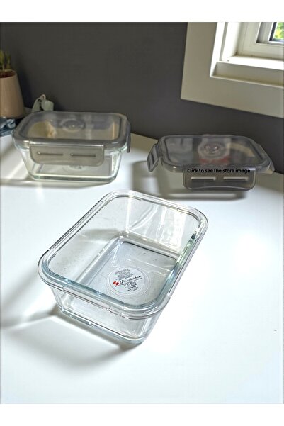 Paşabahçe Glass Breakfast Bowl with Vacuum Silicone Lock Lid Air-Tight Glass Storage Container 365Cc 2 Pieces