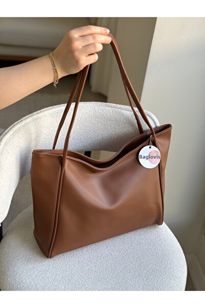 BAGLOVİS Γυναικεία τσάντα μεγάλου μεγέθους με μαλακό δέρμα