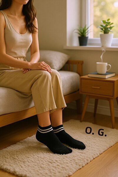 KAYSSOCK Комплект от 8 чифта памучни чорапи с ивици за жени и мъже, дишащи, в черно, бяло и сиво