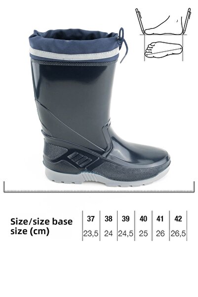 GEZER Ανδρικές χειμερινές αδιάβροχες μπότες PVC με κορδόνια