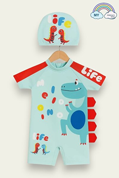 My Kids Wear Set de costume de baie pentru băieți cu tematică dulce Dino