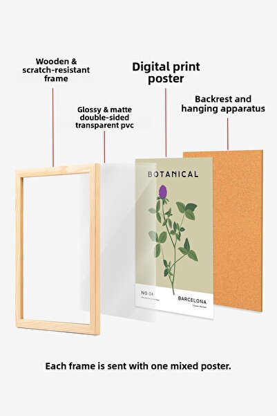 Postifull Solid Wood Frame 3Pcs Set, Poster and Photo Frame, Living Room Wood Painting, Baby Room Frame