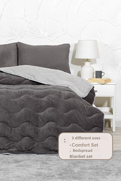 Elart Victor Comfort Sleeping Set Double Wellsoft 3 Piece (195X215 cm) Anthracite