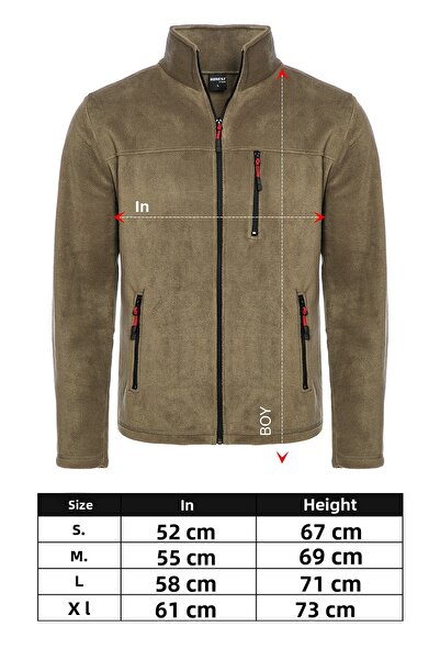 VEGA PORT Μπουφάν Unisex Green Bato γιακά με φερμουάρ και 3 τσέπες εξωτερικού χώρου